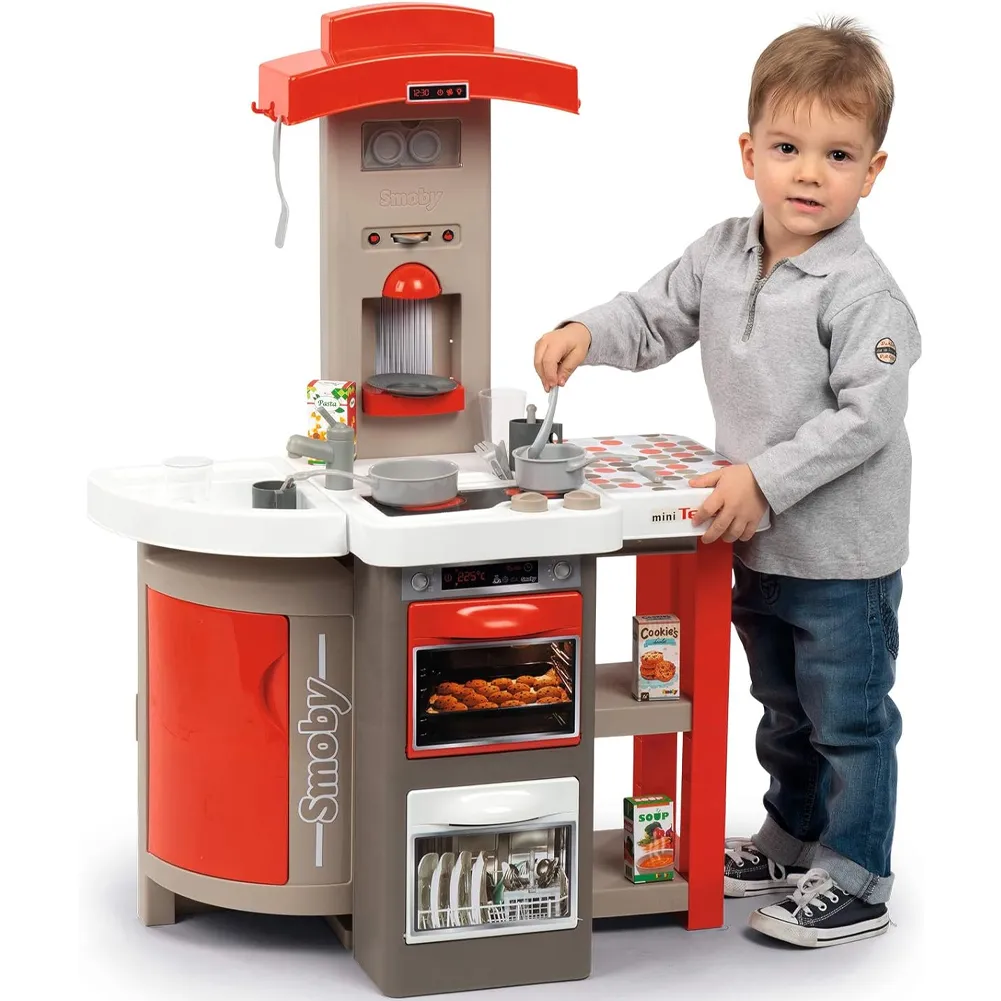 Smoby Tefal Cucina Pieghevole per Bambini con 22 Accessori e Suoni Idea Regalo