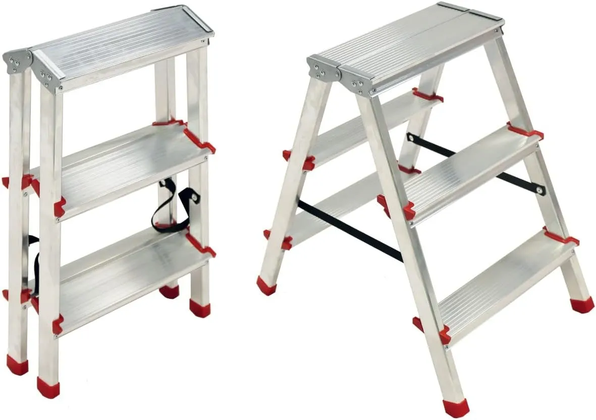 SGABELLO SCALETTA ALLUMINIO STEP UP TIPTAP3 125KG DOPPIA SALITA