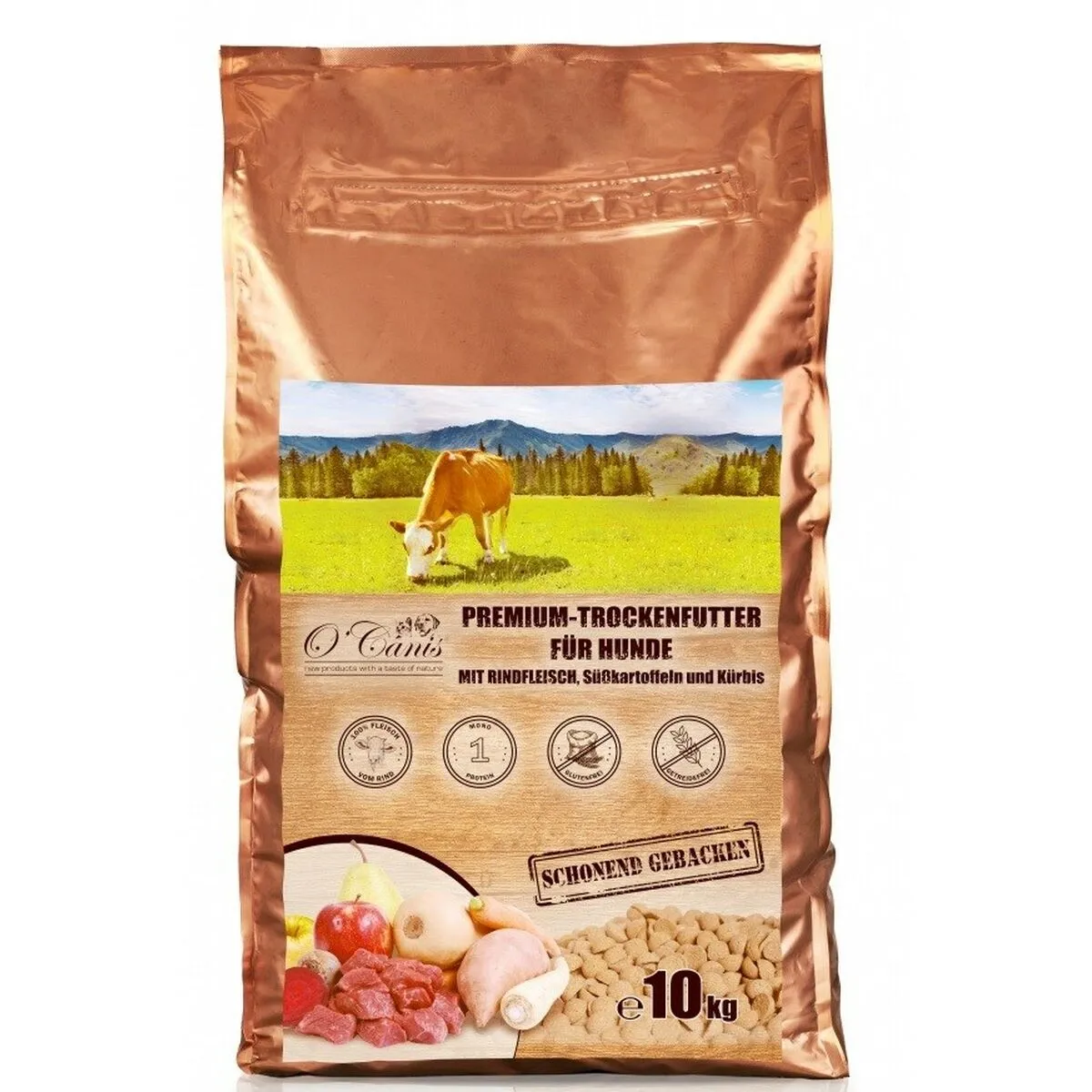 Io penso O'canis Premium Carne di vitello Adulto Zucca 10 kg