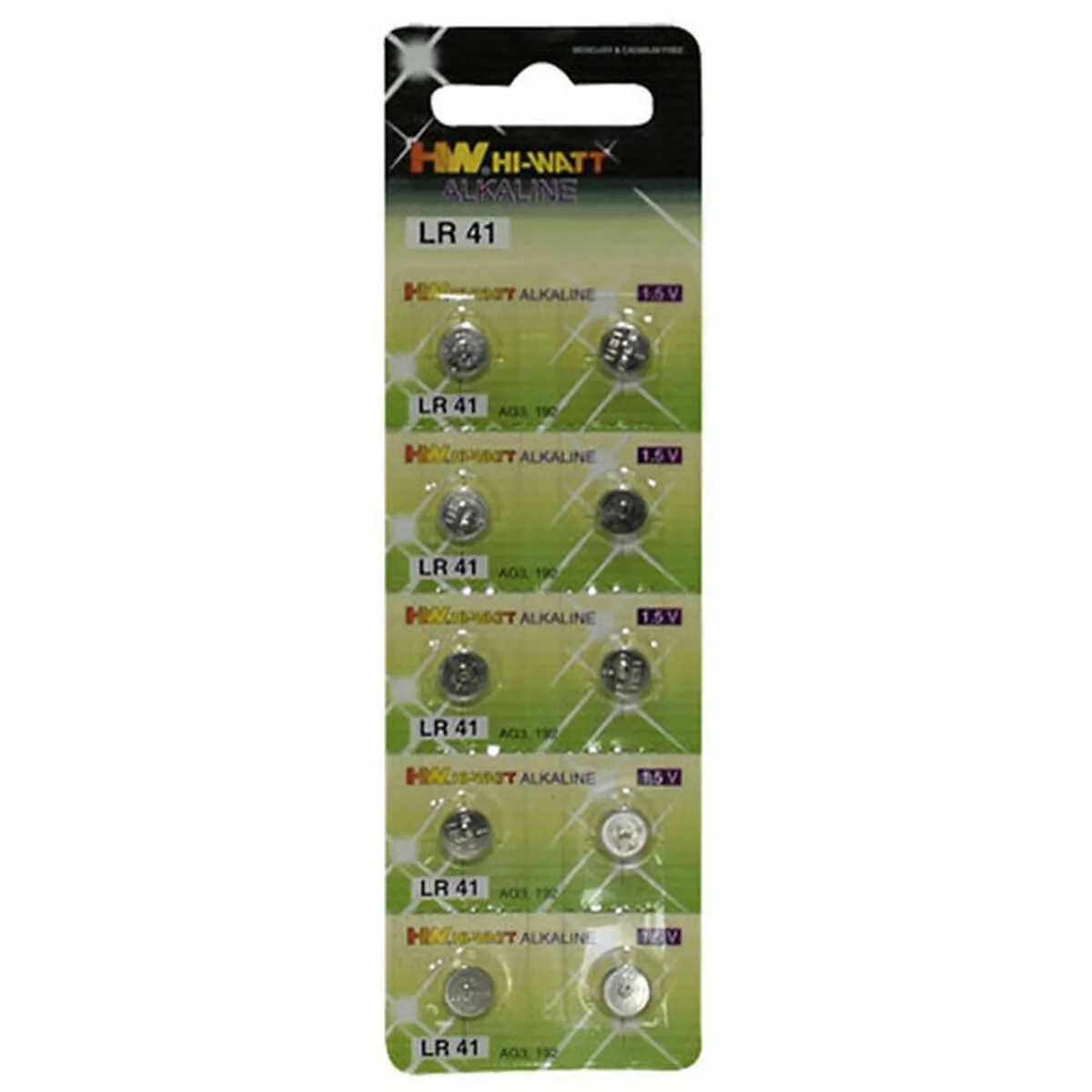 Batterie a Bottone Alcaline LR41 (10 pcs)