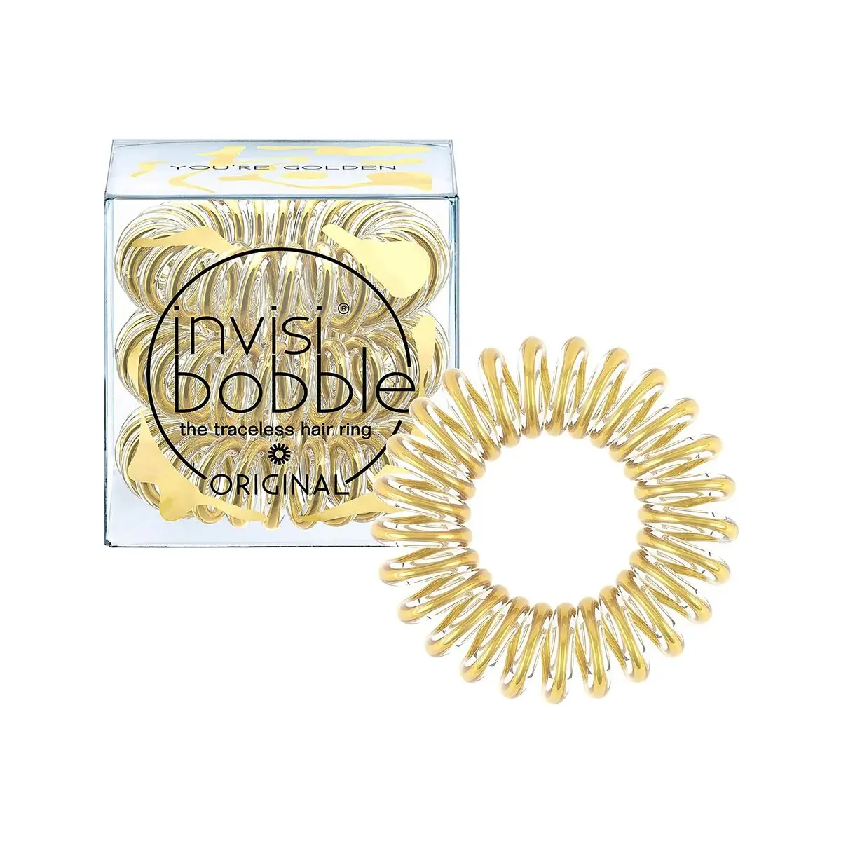 Elastici per capelli Invisibobble Time To Shine Dorato Plastica Unisex (3 Unità)