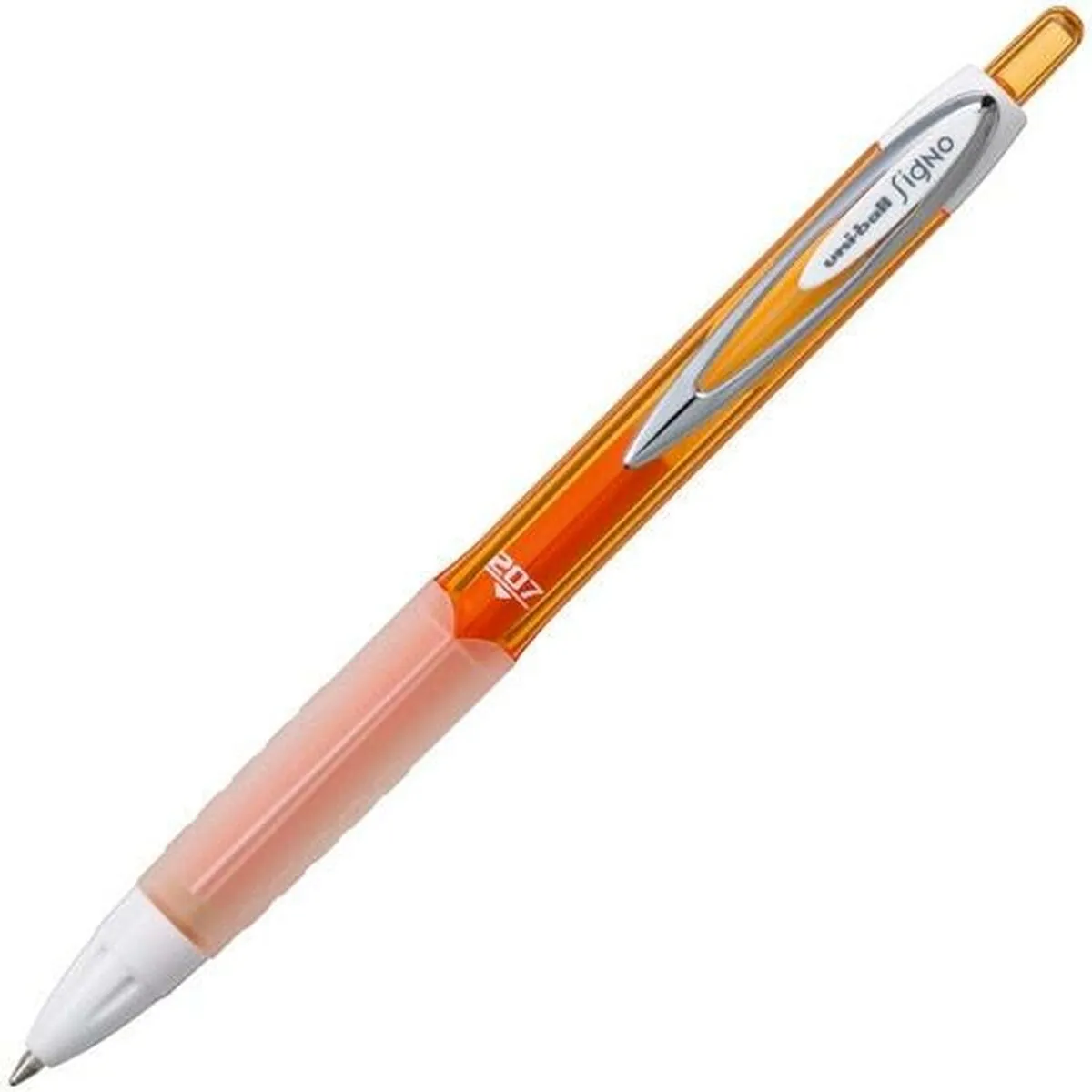 Penna a inchiostro liquido Uni-Ball Rollerball Signo UM-207 Arancio 0,4 mm (12 Pezzi)