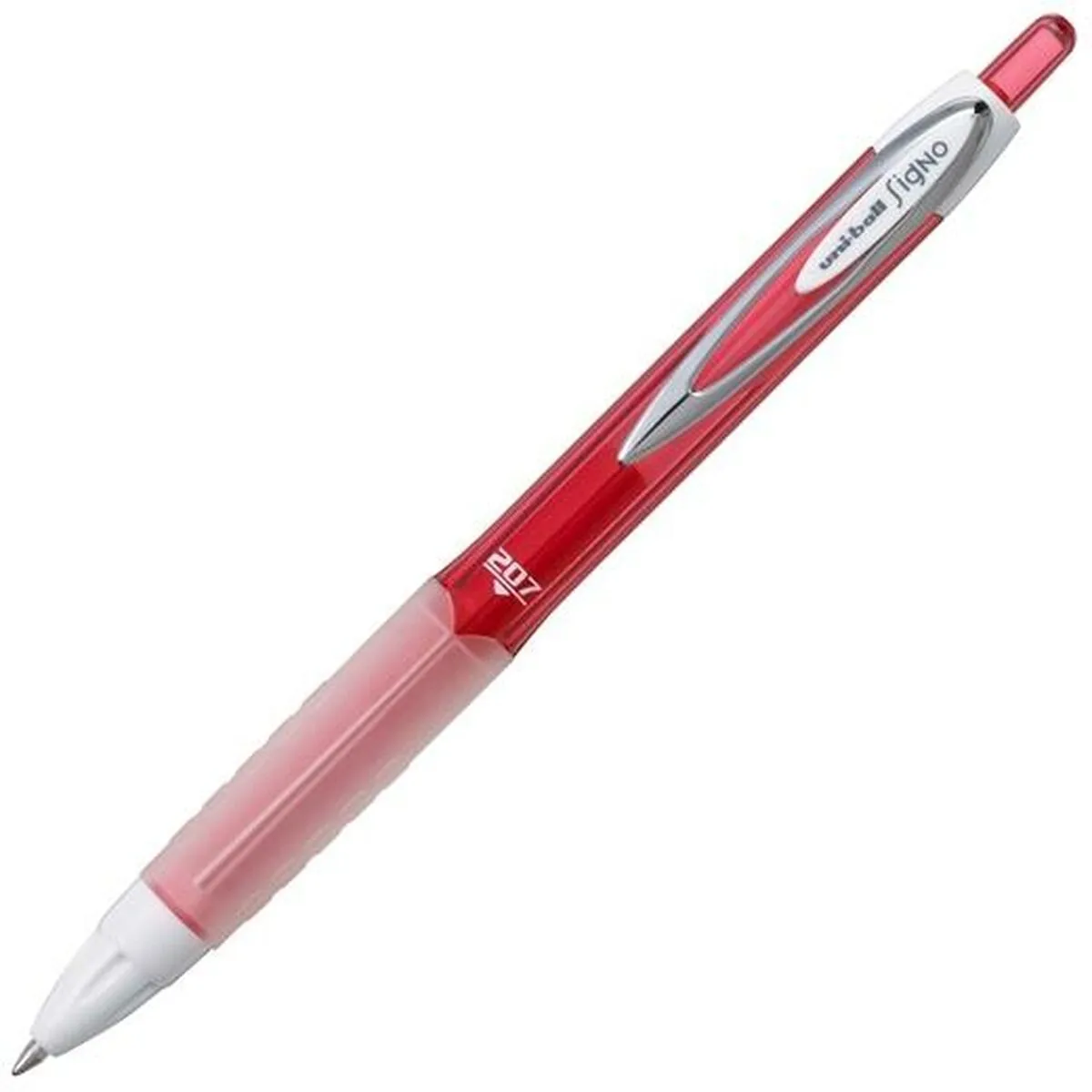 Penna a inchiostro liquido Uni-Ball Rollerball Signo UM-207 Rosso 0,4 mm (12 Pezzi)