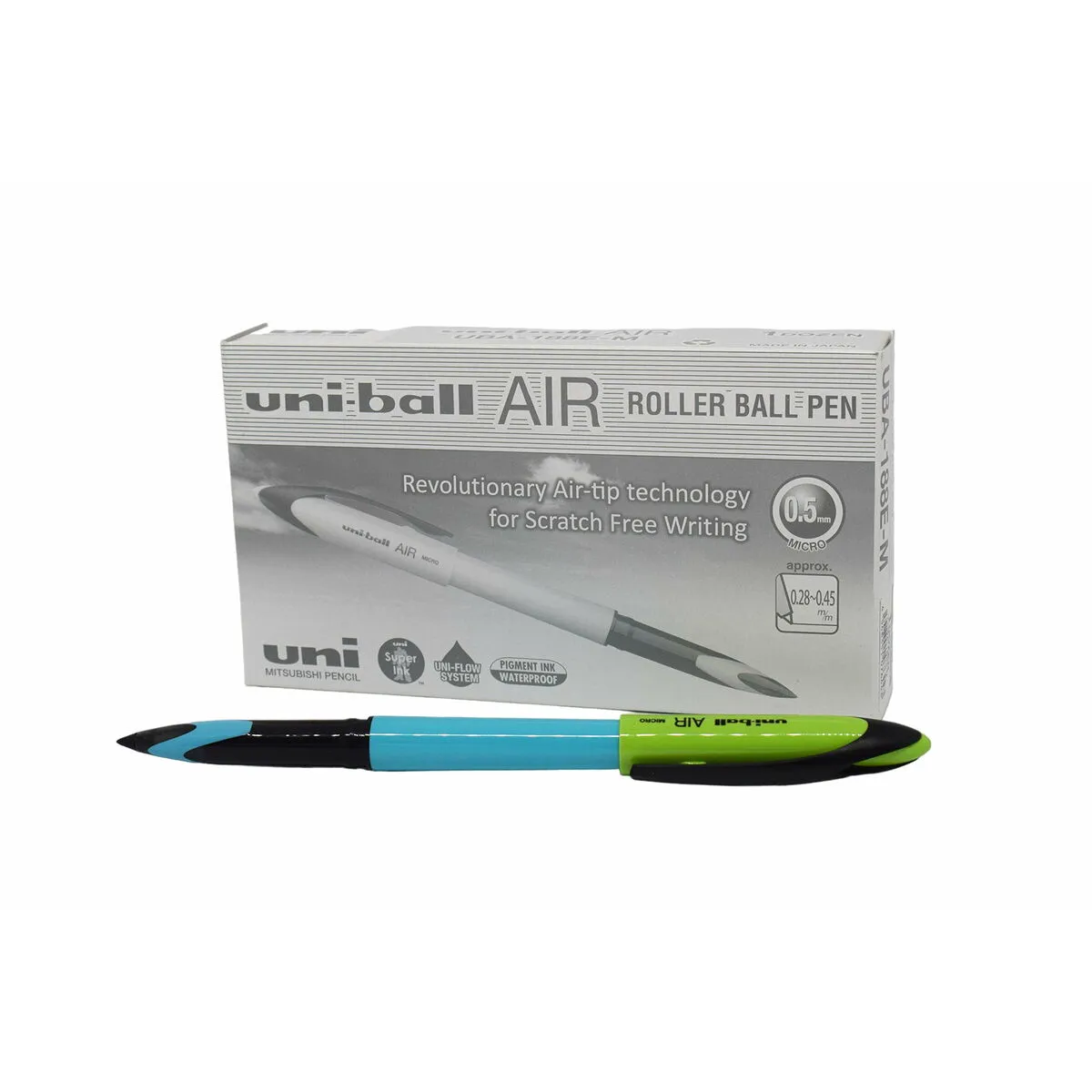 Penna a inchiostro liquido Uni-Ball Air Micro UBA-188E-M Blu cielo 0,5 mm (12 Pezzi)