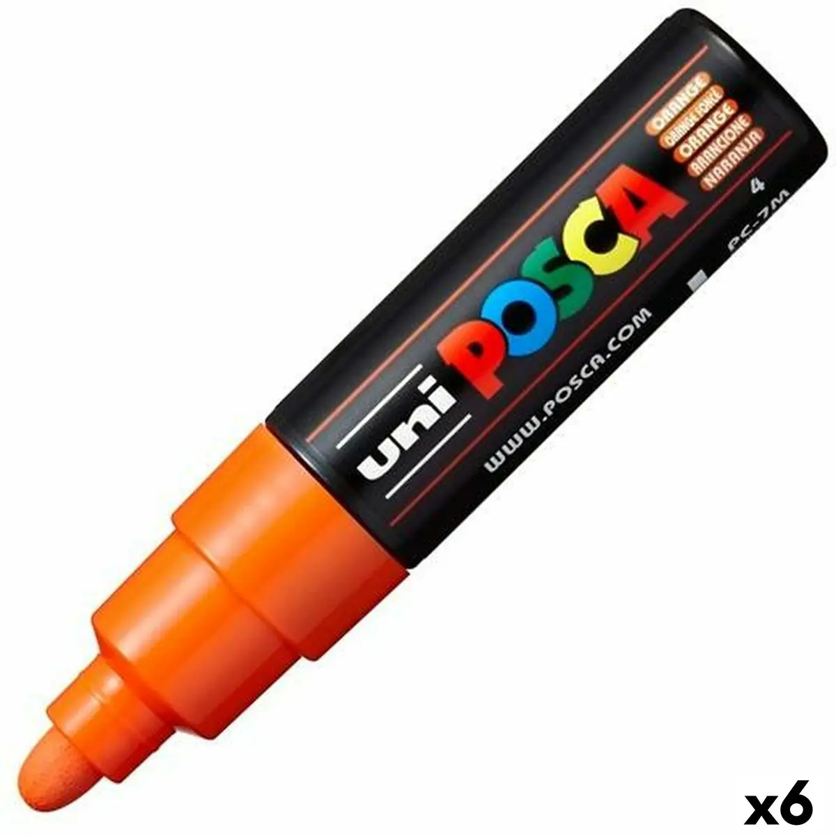 Pennarelli POSCA PC-7M Arancio (6 Unità)