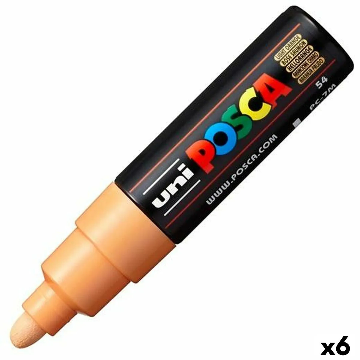 Pennarelli POSCA PC-7M Light Arancio 6 Unità