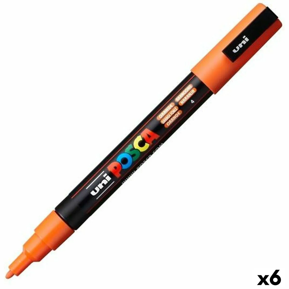 Pennarello POSCA PC-3M Arancio 6 Unità