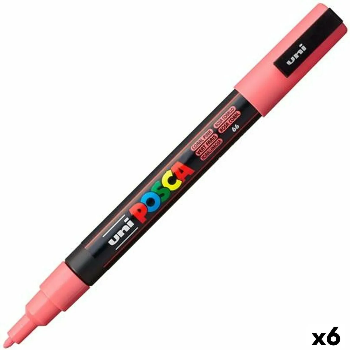 Pennarello POSCA PC-3M Coral Rosa (6 Unità)