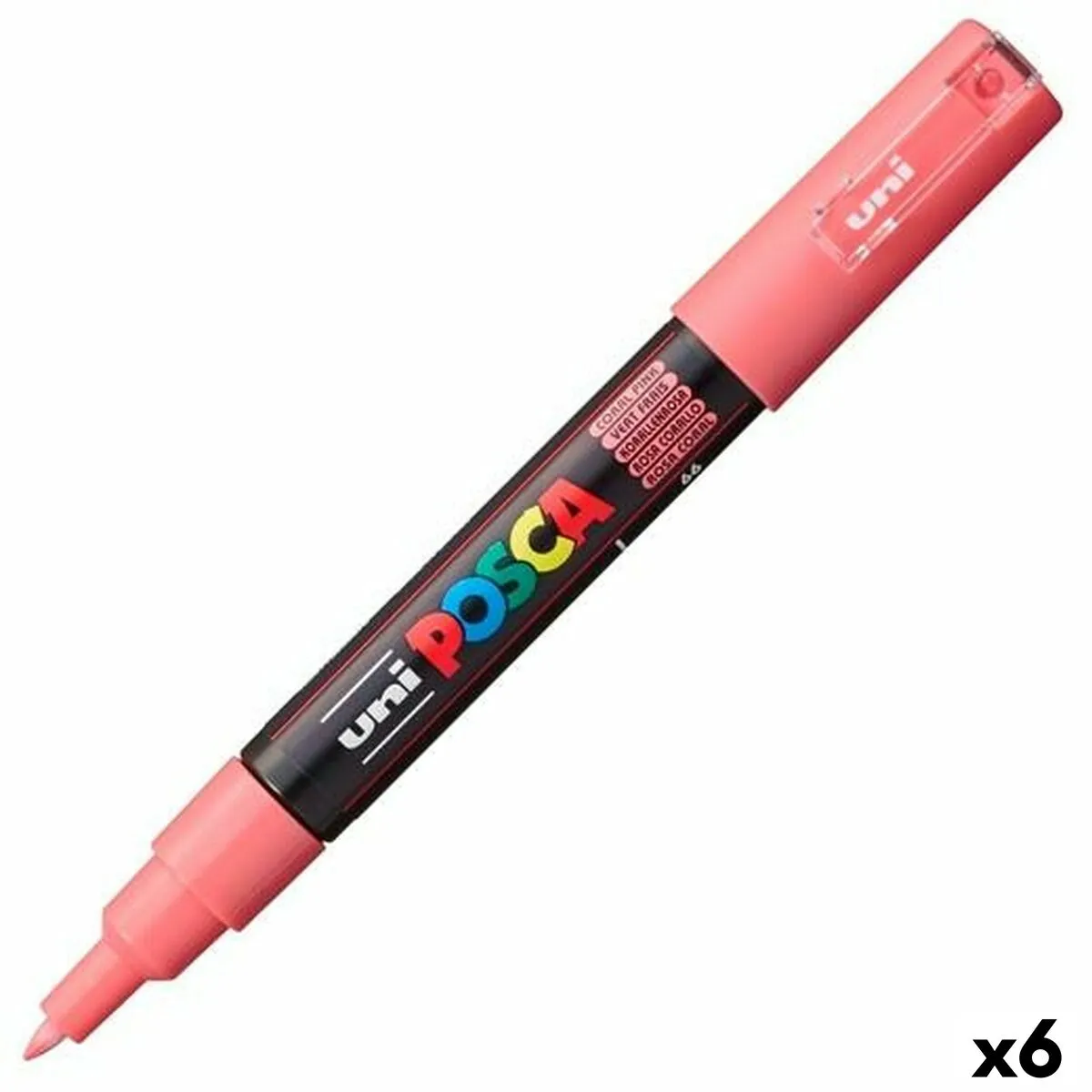 Pennarello POSCA PC-1M Coral Rosa (6 Unità)