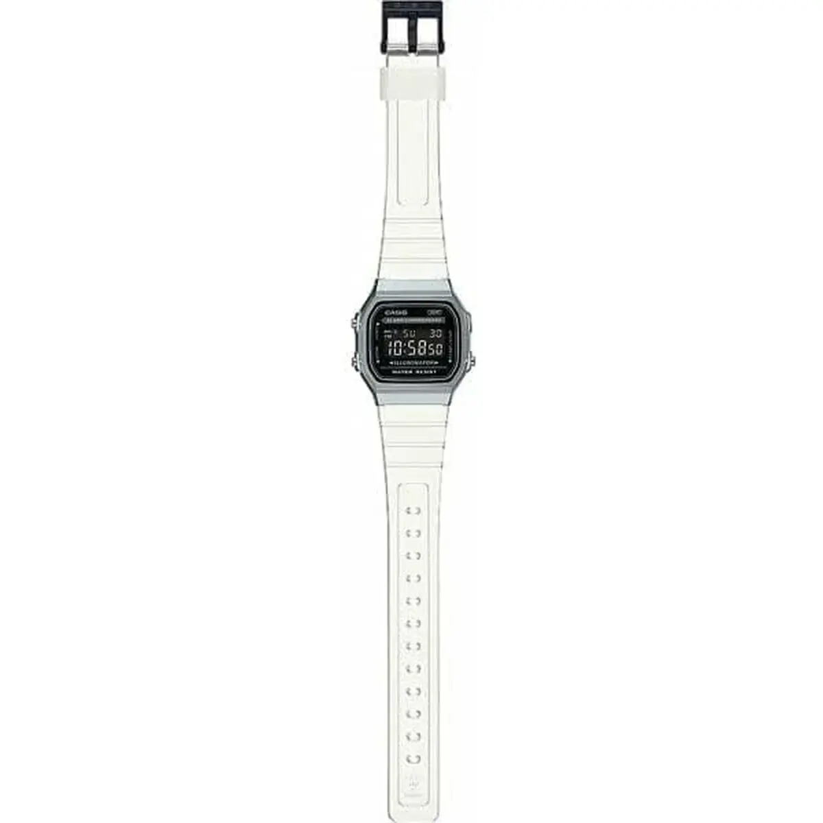 Orologio Unisex Casio VINTAGE COLLECTION - TRANSPARENT BAND - BLACK Nero Argentato (Ø 36 mm)