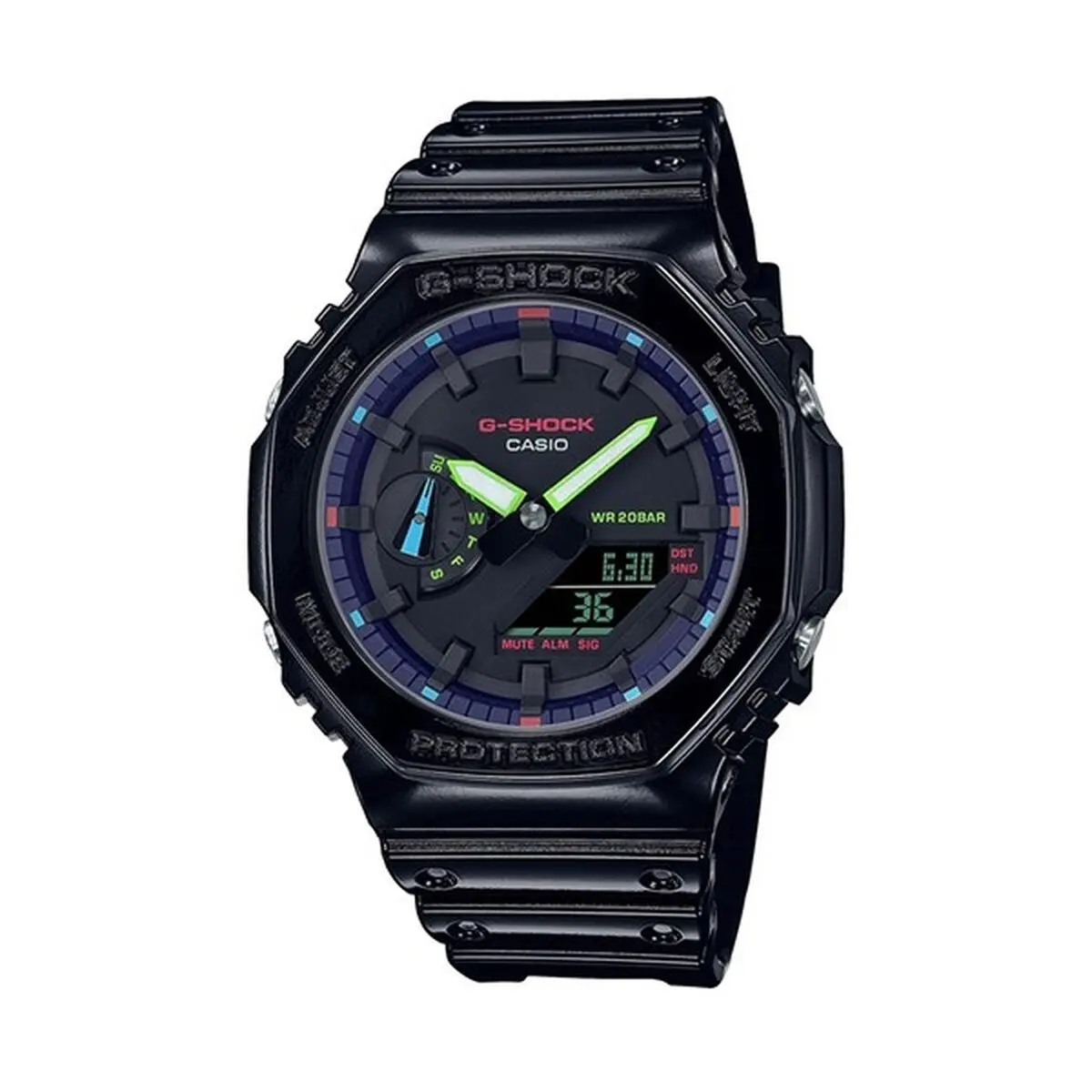 Orologio Uomo Casio G-Shock OAK COLLECTION VIRTUAL RAINBOW SERIE Nero (Ø 45 mm)