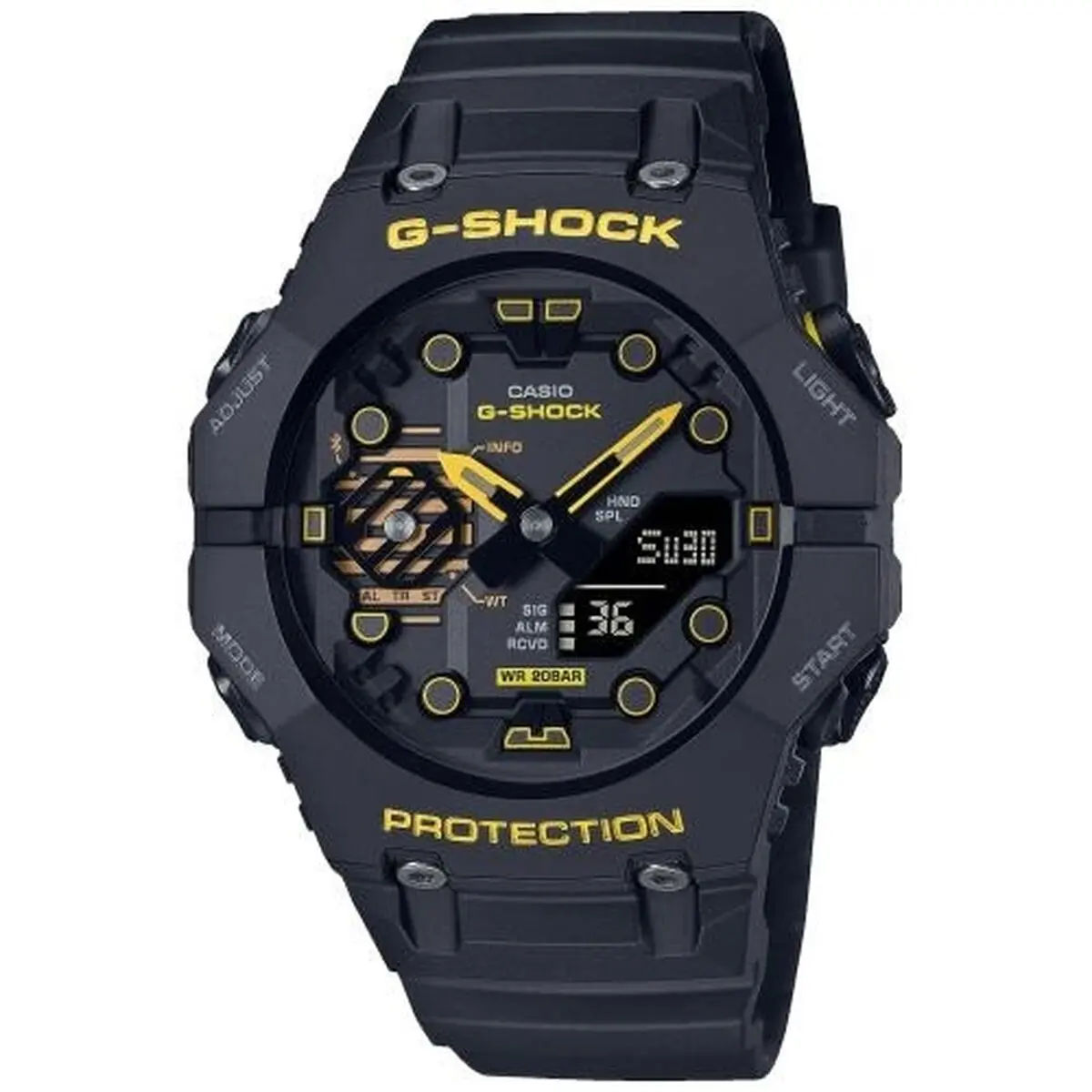 Orologio Uomo Casio G-Shock OAK EVOLUTION - CAUTION YELLOW SERIE Nero (Ø 46 mm)