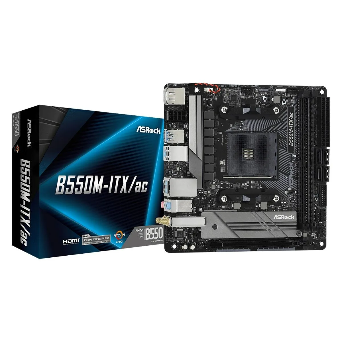 Scheda Madre ASRock B550M-ITX/ac AMD B550 AMD AMD AM4