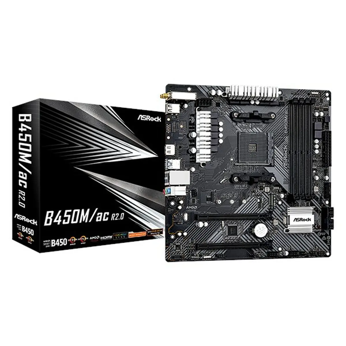 Scheda Madre ASRock B450M/AC R2.0 AMD B450 AMD AM4