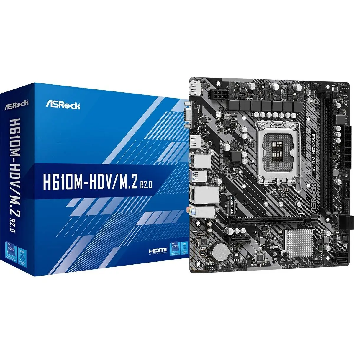 Scheda Madre ASRock H610M-HDV/M.2 R2.0              INTEL H610 LGA 1700