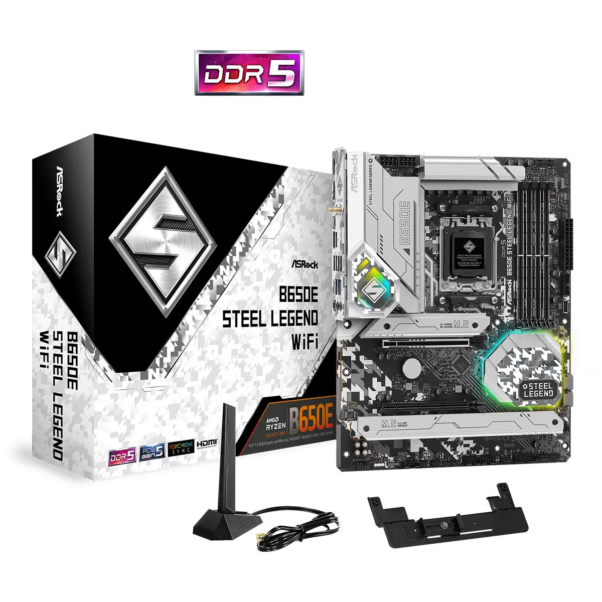 Scheda Madre ASRock B650E Steel Legend WiFi AMD AMD B650 AMD AM5