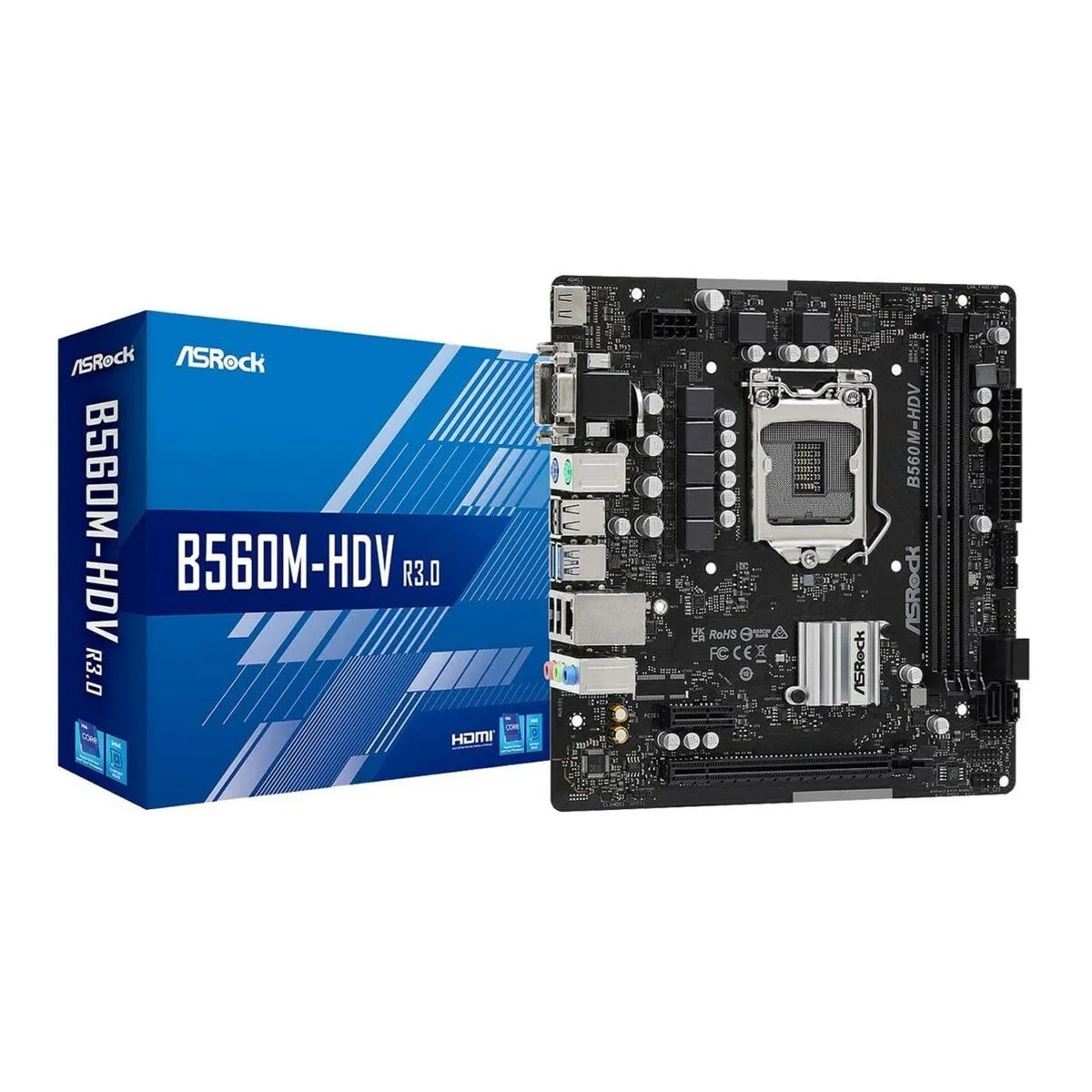 Scheda Madre ASRock B560M-HDV R3.0 Hyper LGA 1200 Intel B560