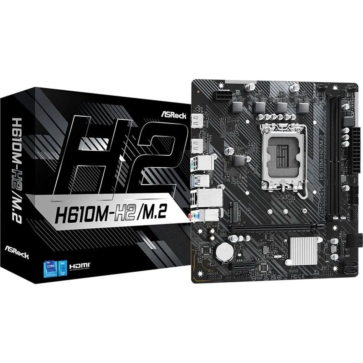 Scheda Madre ASRock H610M-H2/M.2 LGA 1700 INTEL H610