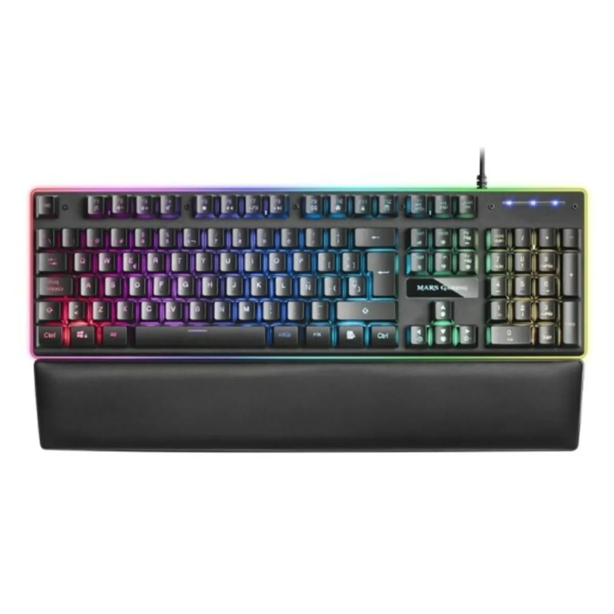 Tastiera per Giochi Mars Gaming MK320ES RGB USB Spagnolo Nero Qwerty in Spagnolo