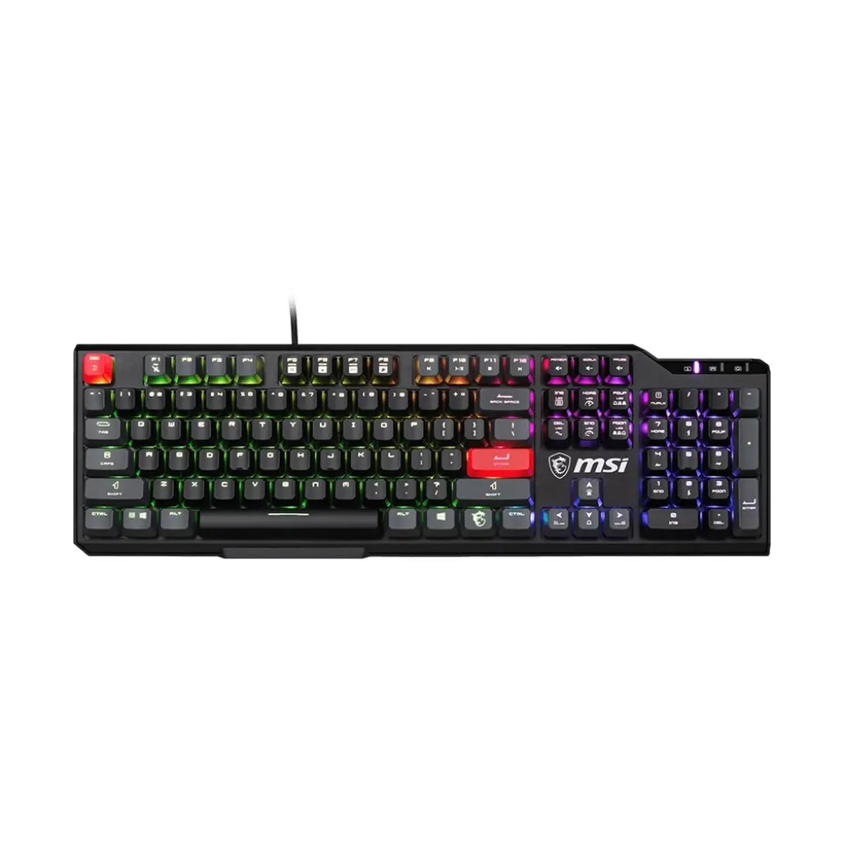 Tastiera MSI VIGOR GK41 DUSK LR US Nero Multicolore QWERTY