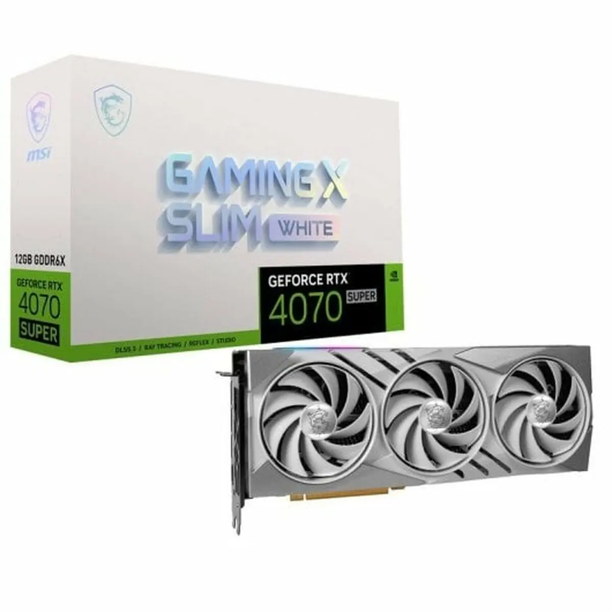 Scheda Grafica MSI GEFORCE RTX 4070 SUPER 12G GAMING X SLIM WHITE GEFORCE RTX 4070 12 GB GDDR6