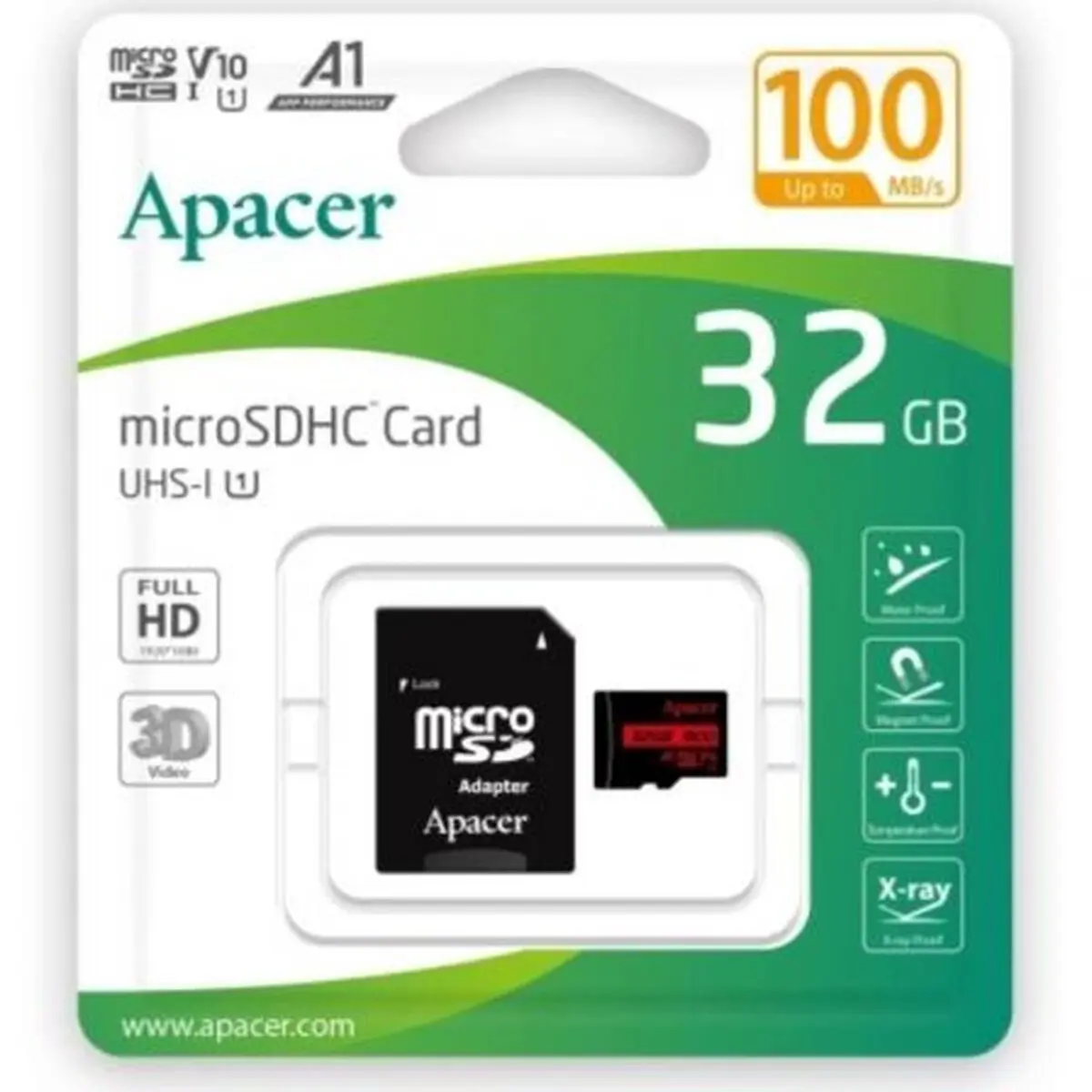 Scheda Micro SD Apacer AP32GMCSH10UB-R 32 GB