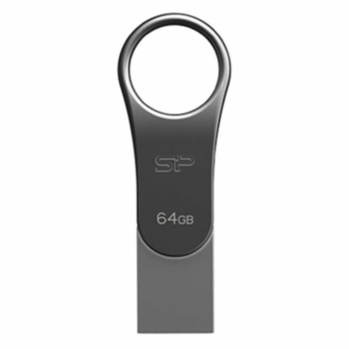 Memoria USB Silicon Power C80 64 GB Nero titanio