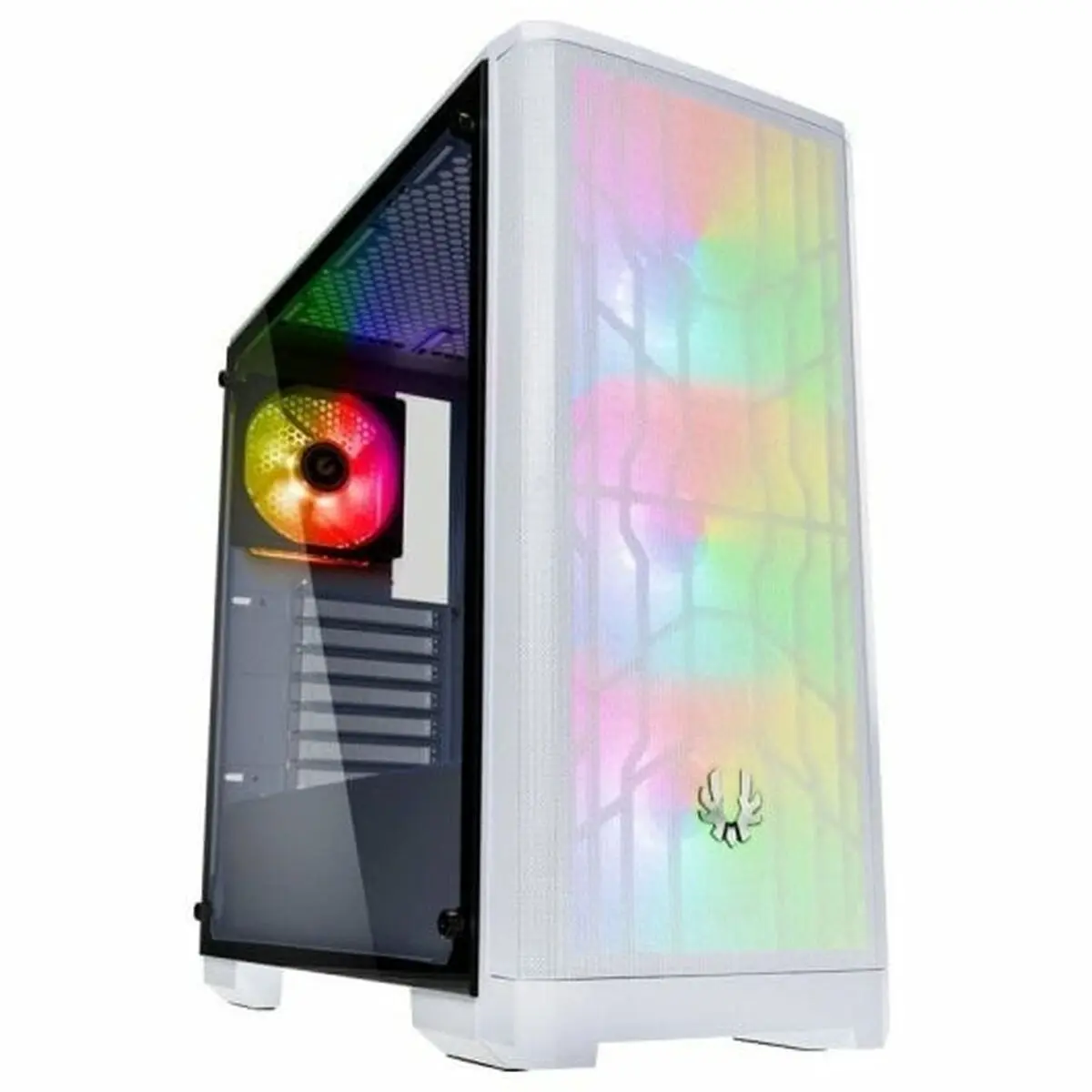 Case computer desktop ATX + Formula Gold 750W 80+ Gold BitFenix Nova Mesh TG 4ARGB Bianco