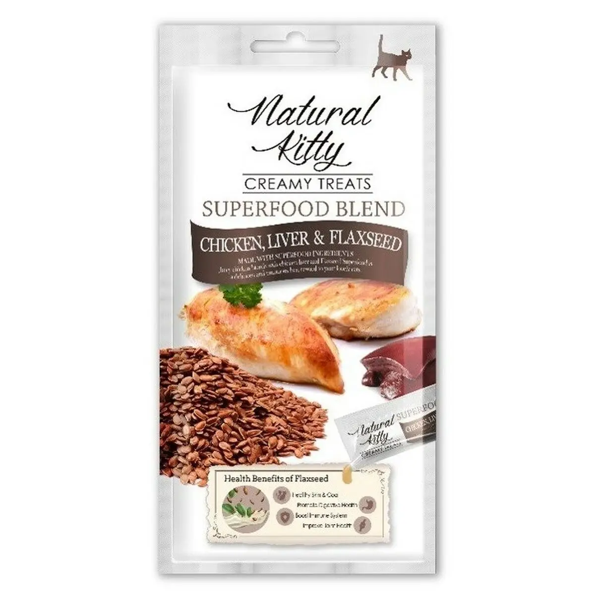 Spuntino per Cat Natural Kitty Superfood Blend Pollo