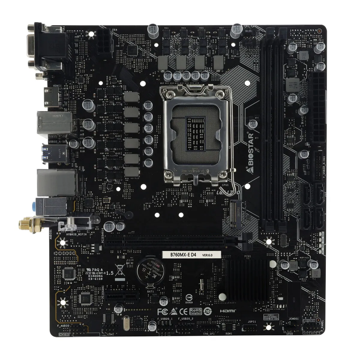 Scheda Madre Biostar B760MX-E D4 Intel Intel B760 LGA 1700