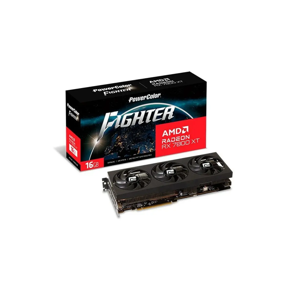 Scheda Grafica Powercolor RX7800XT 16G-F/OC AMD AMD RADEON RX 7800 XT 16 GB GDDR6