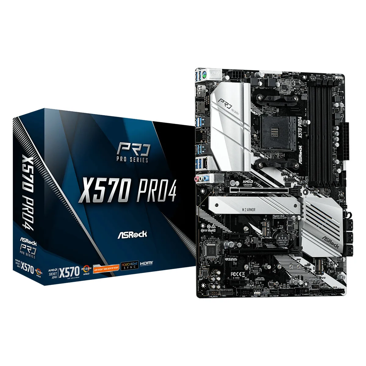 Scheda Madre ASRock X570 Pro4 AMD X570 AMD AMD AM4