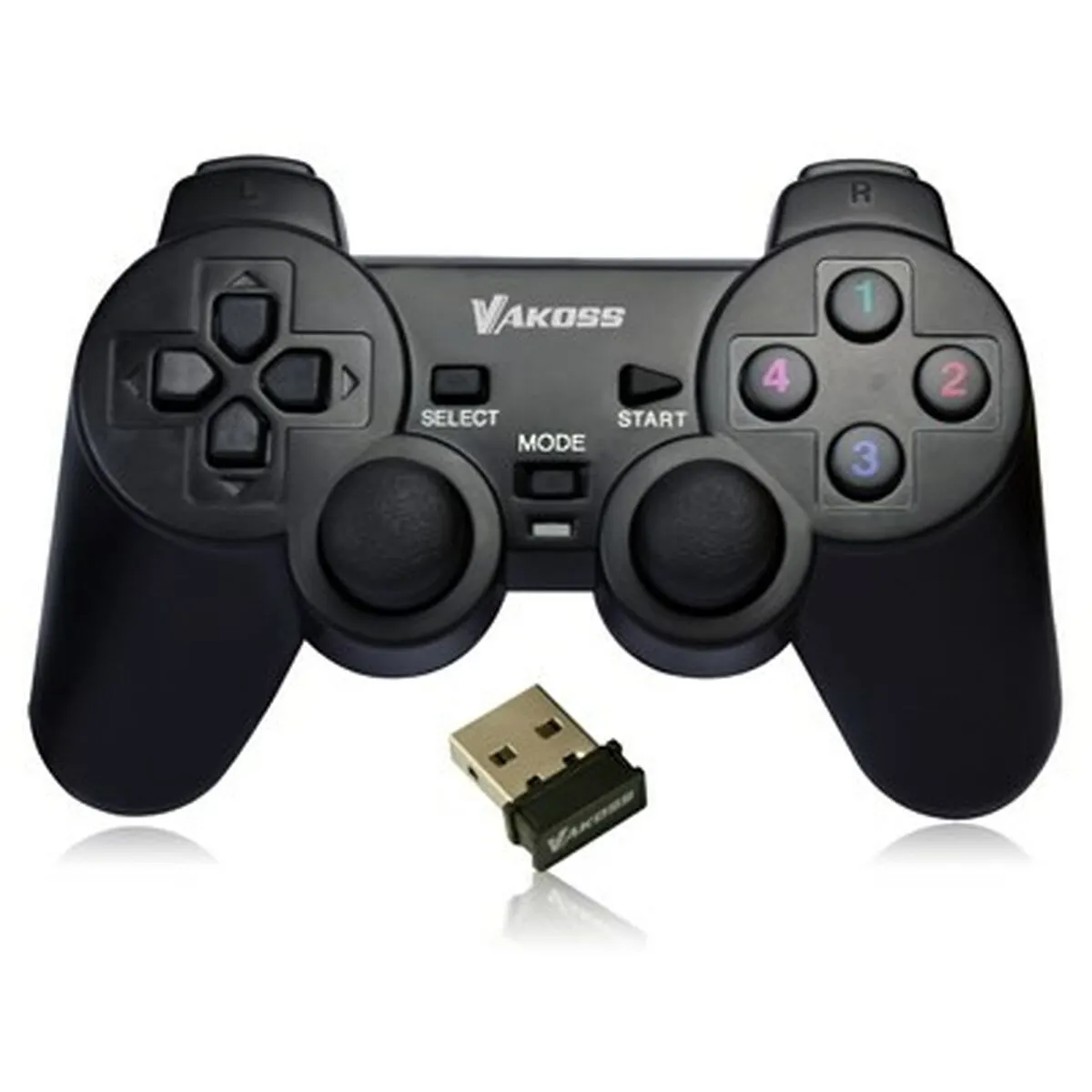 Telecomando Gaming Senza Fili Vakoss GP-3925BK USB Nero PC PlayStation 3