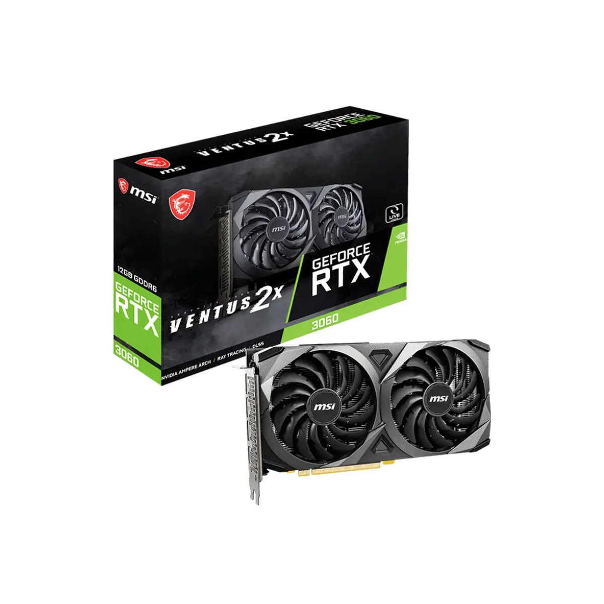 Scheda Grafica MSI GeForce RTX 3060 VENTUS 2X 12G GeForce RTX 3060 12 GB GDDR6