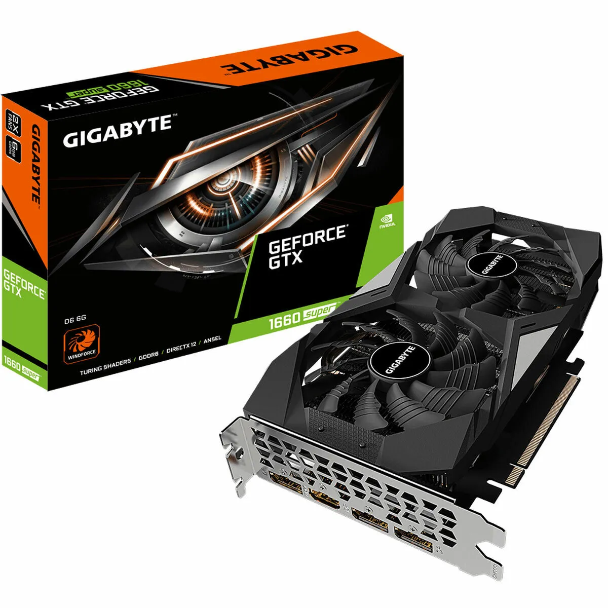 Scheda Grafica Gigabyte GV-N166SD6-6GD 6 GB GDDR6 GeForce® GTX 1660 Super