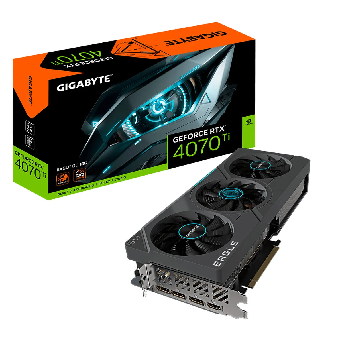 Scheda Grafica Gigabyte GV-N4070EAGLE OC-12GD 12 GB RAM GDDR6X