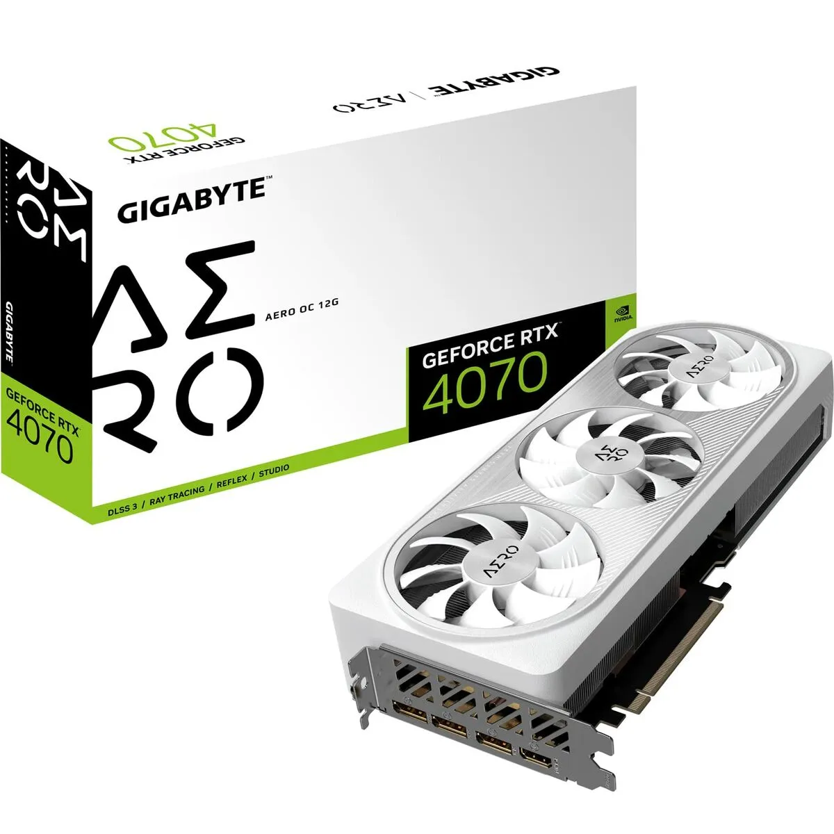 Scheda Grafica Gigabyte GV-N4070AERO OC-12GD GEFORCE RTX 4070 12 GB RAM 12 GB GDDR6X