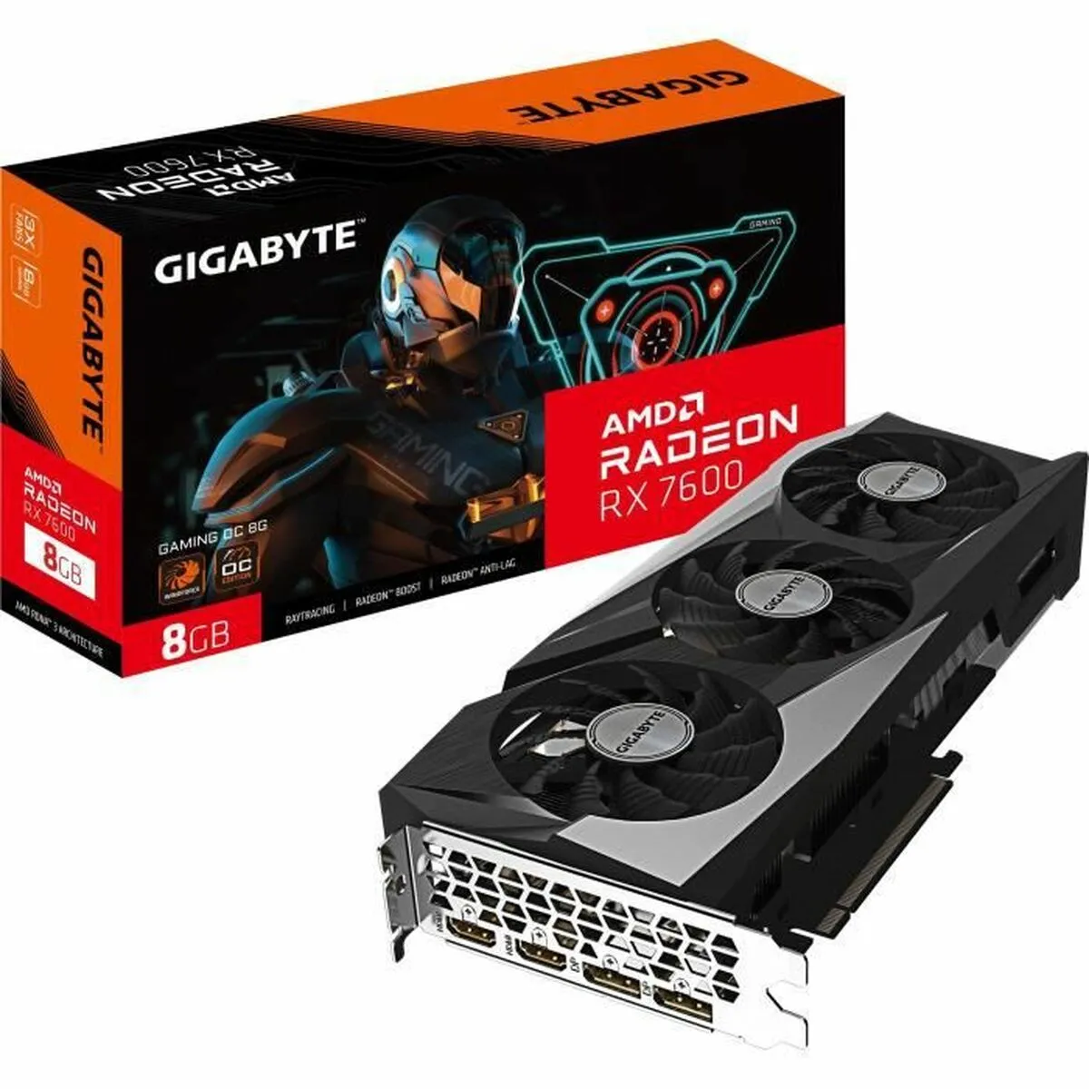 Scheda Grafica Gigabyte Radeon RX 7600 GAMING OC 8G