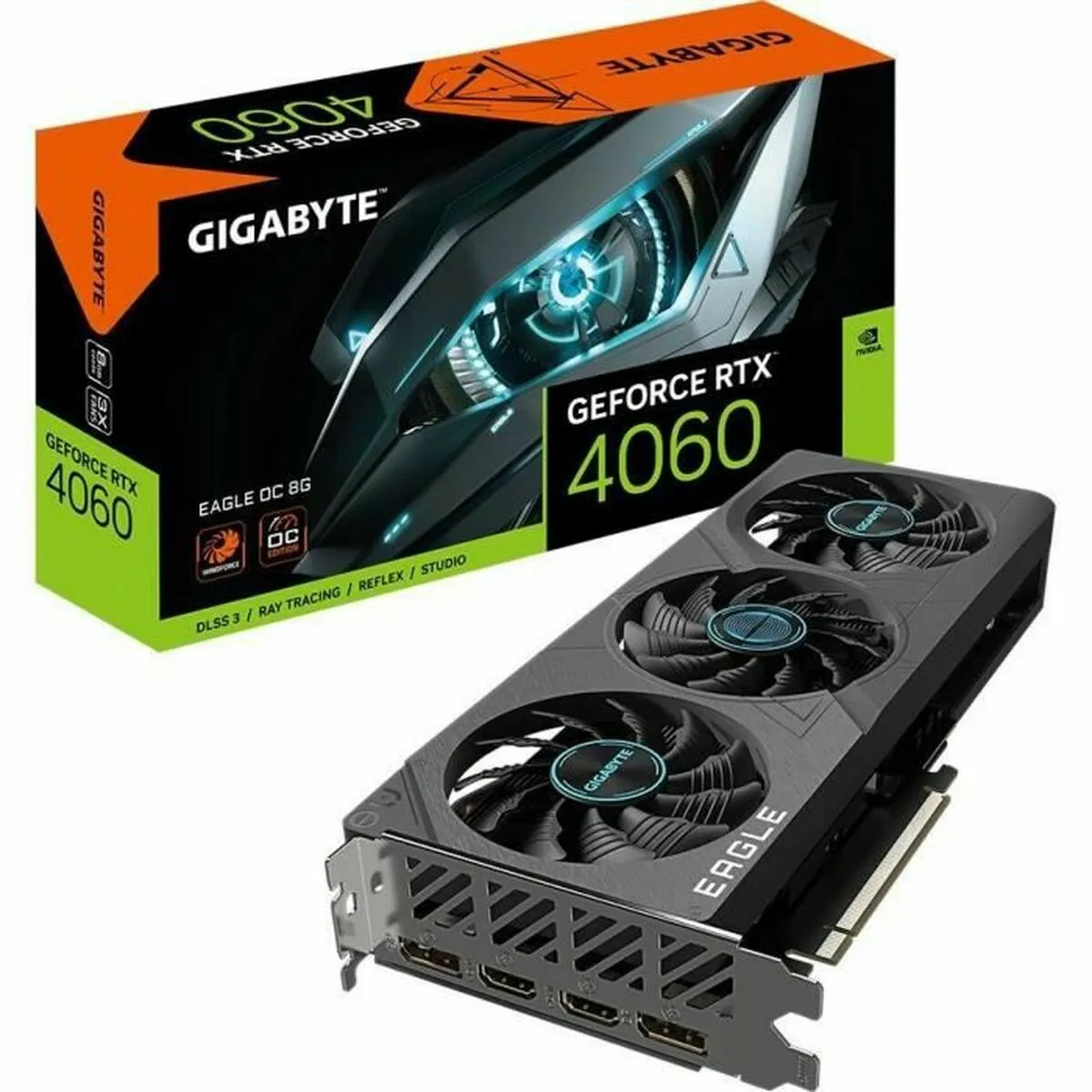 Scheda Grafica Gigabyte GeForce RTX 4060 EAGLE OC 8 GB RAM GDDR6 GDDR6X