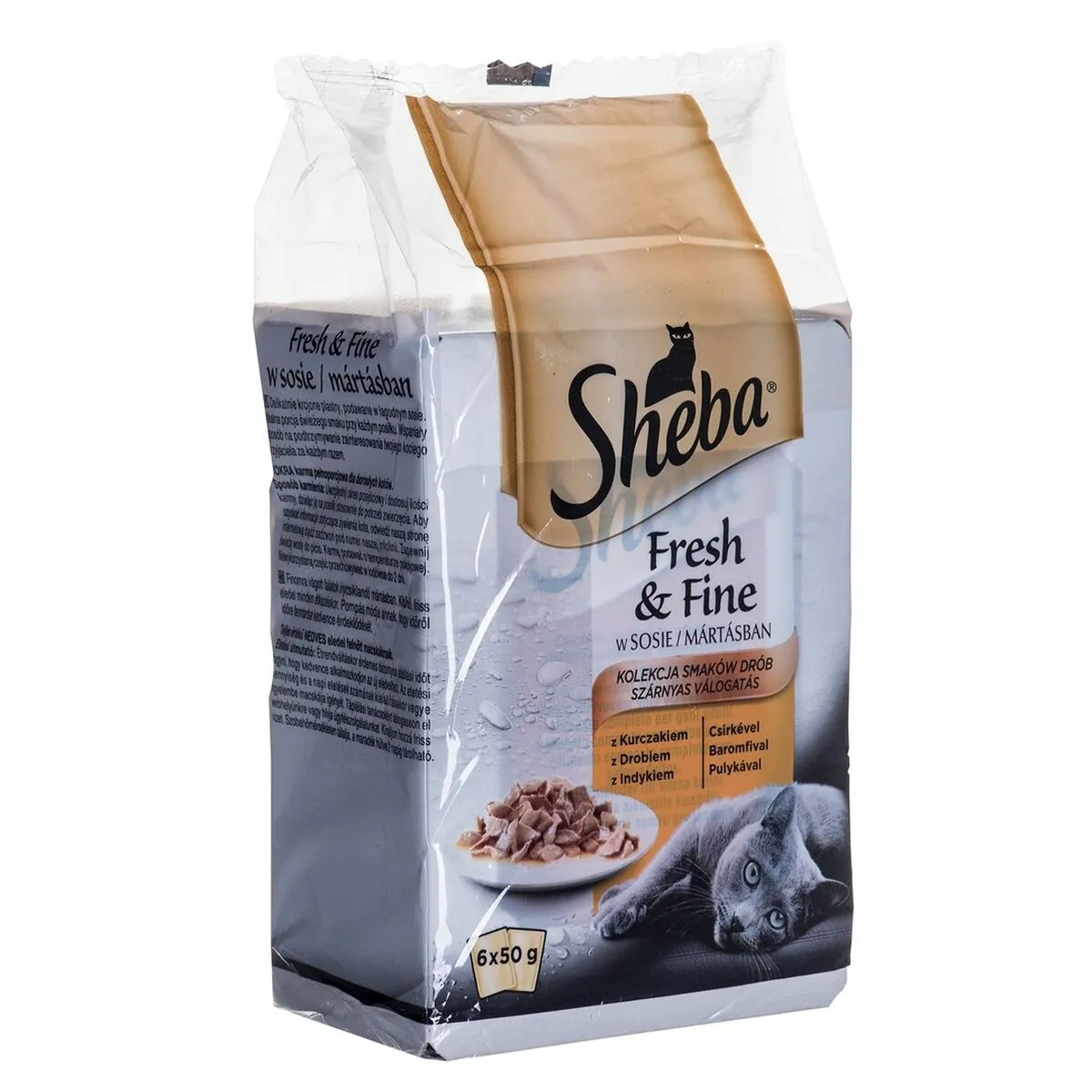 Cibo per gatti Sheba Fresh & Fine Pollo Tacchino Uccelli 300 g