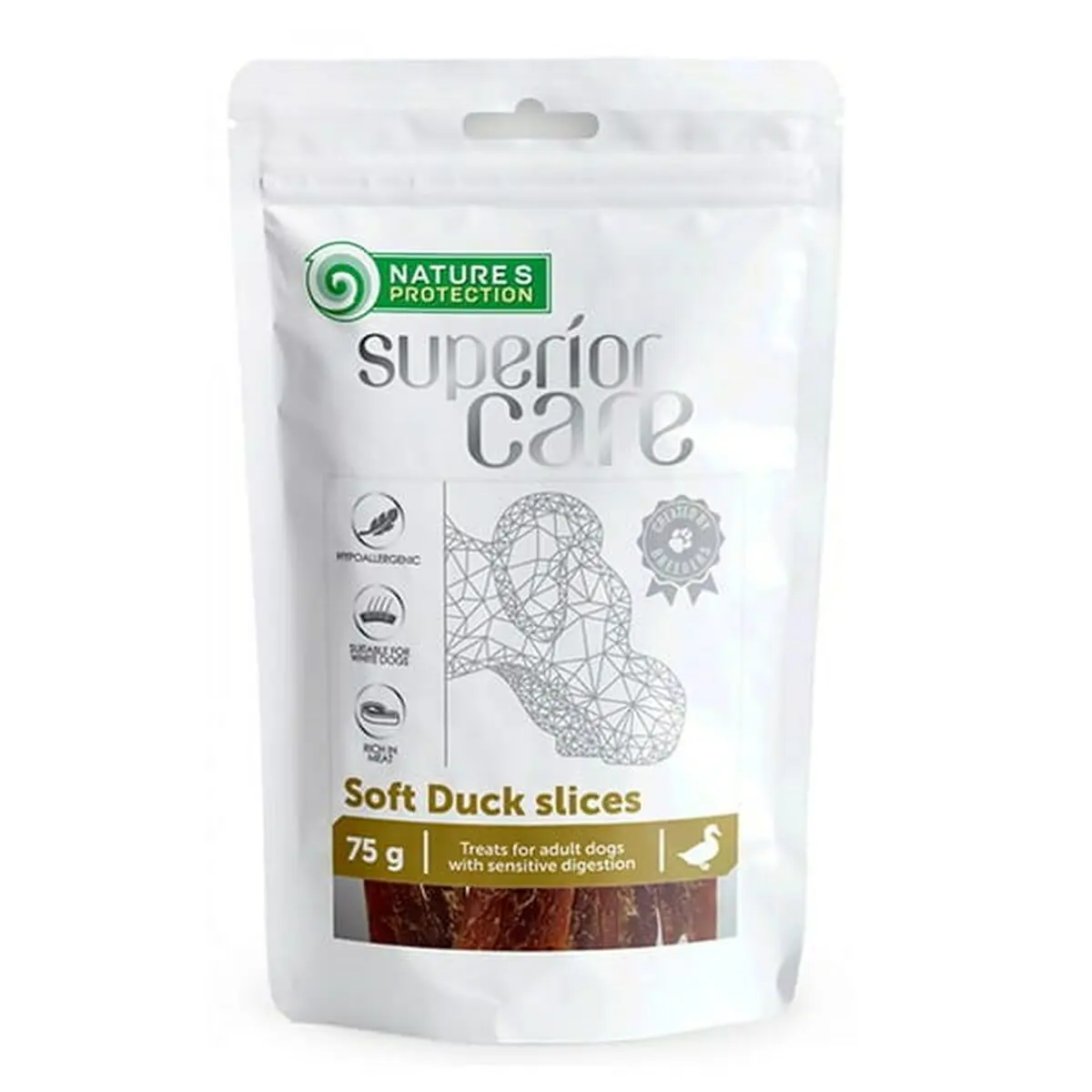 Snack per Cani NATURE'S PROTECTION Superior Care White Dogs Delicate Duck Strips Anatra 75 g