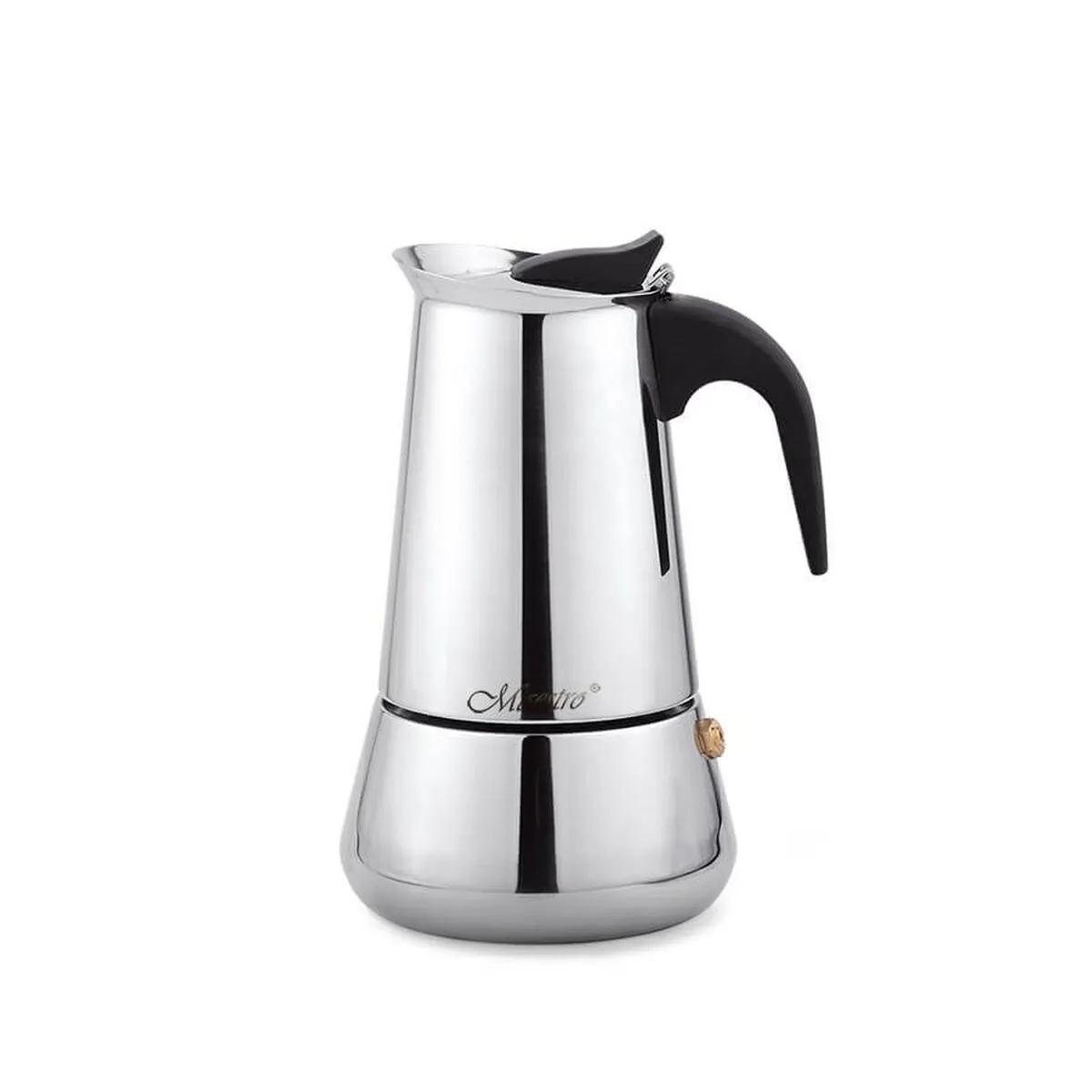 Cafettiera Italiana Feel Maestro MR-1660-6 Nero Argentato Acciaio inossidabile 18/10 300 ml 6 Tazze