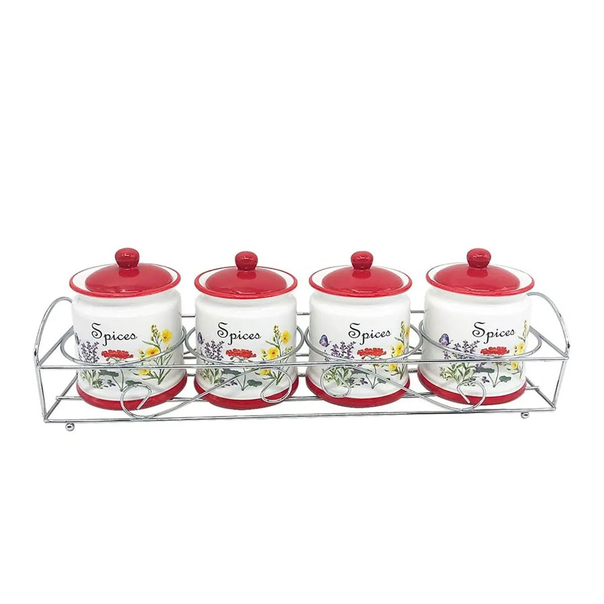 Set di 4 Barattoli Feel Maestro MR-20008-04?S Ceramica