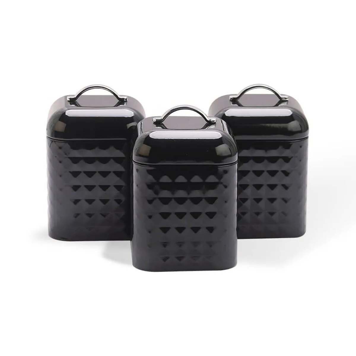 Set di Barattoli Feel Maestro MR-1676-3S-BLACK 3 Unità