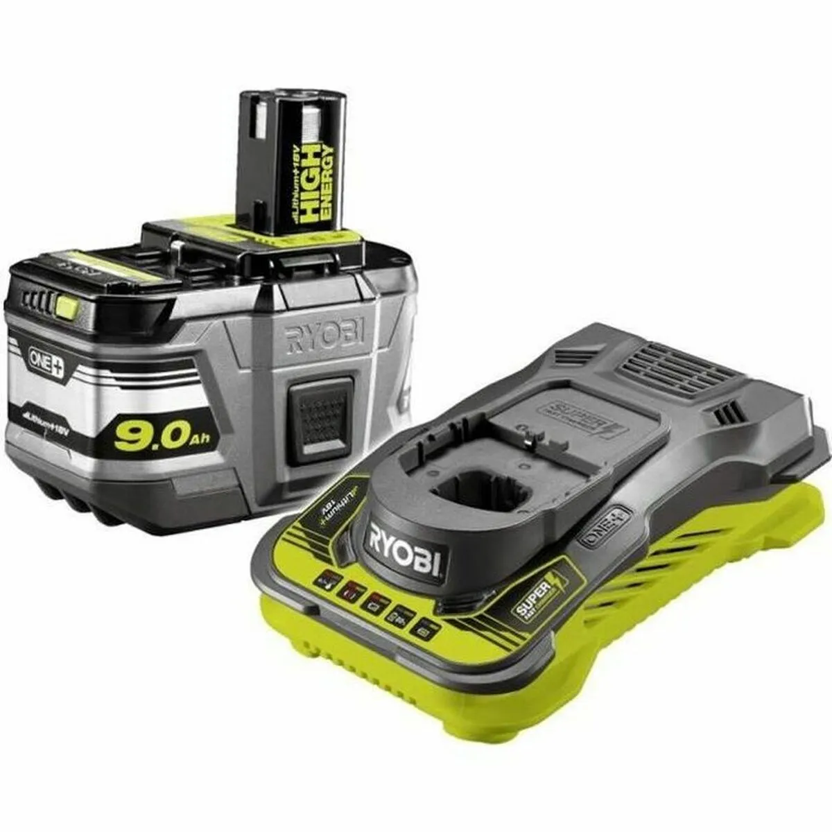 Set di caricabatterie e batterie ricaricabili Ryobi 9 Ah 18 V