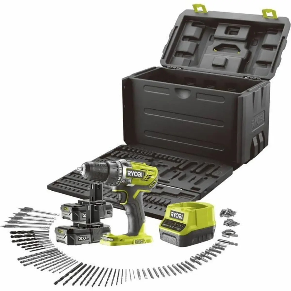 Trapano Ryobi R18DD3 18 V 100 Pezzi