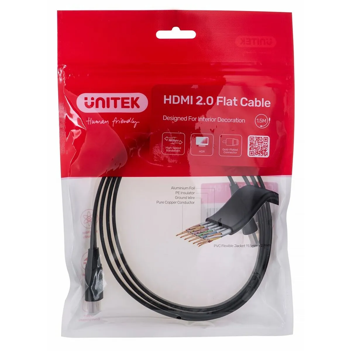 Cavo HDMI Unitek C11063BK-1.5M 1,5 m