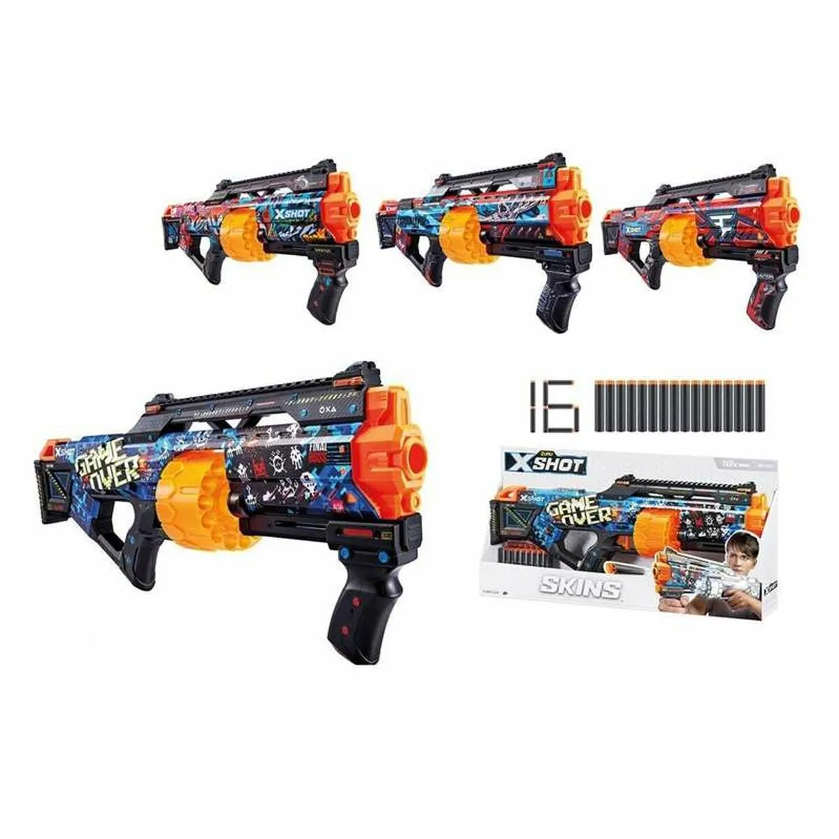 Pistola a Freccette Zuru X-Shot Skins Last Stand 55 x 22 x 5 cm