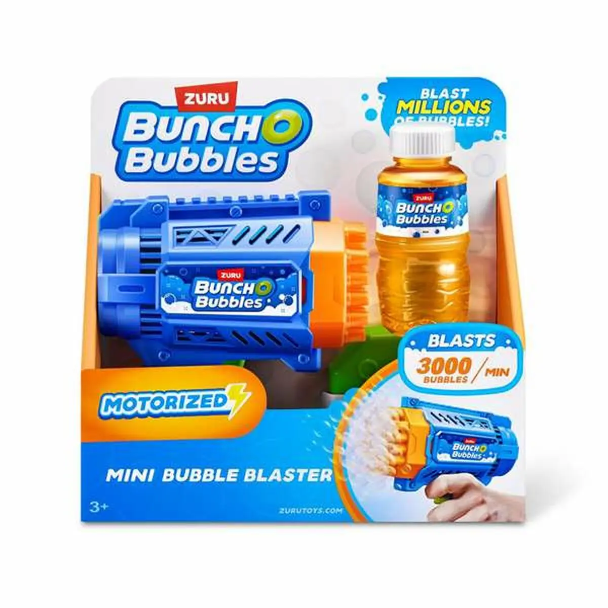 Pistola per Bolle di Sapone Zuru BunchO Mini Bubble Blaster 20 x 20 x 7 cm Azzurro