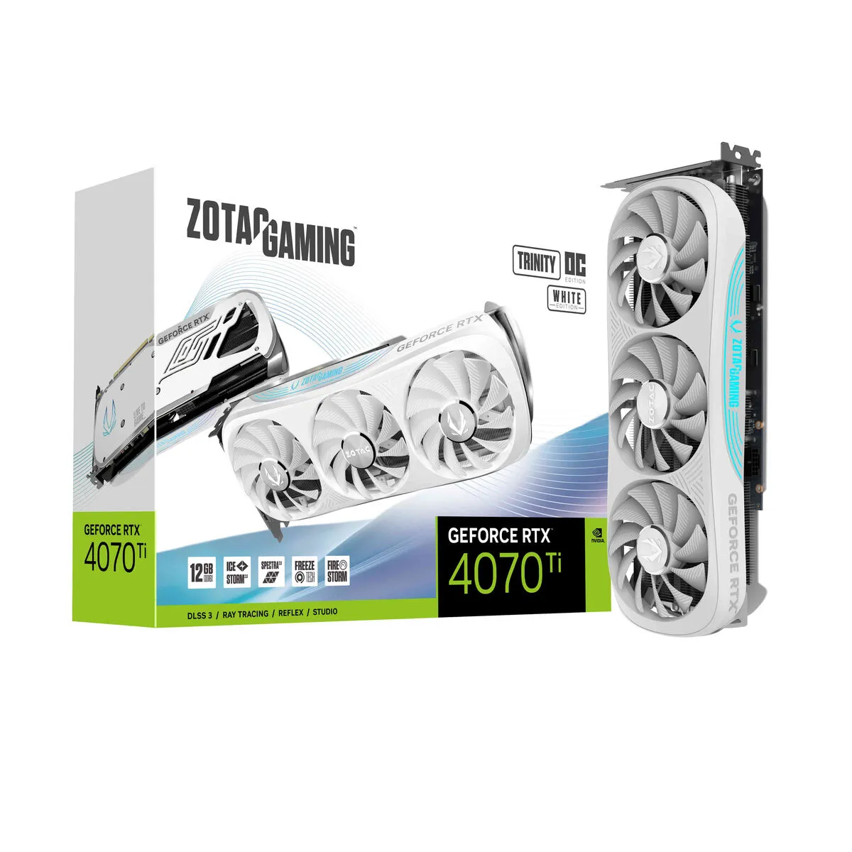 Scheda Grafica Zotac GeForce RTX 4070 Ti Trinity OC White Edition 12 GB GDDR6X